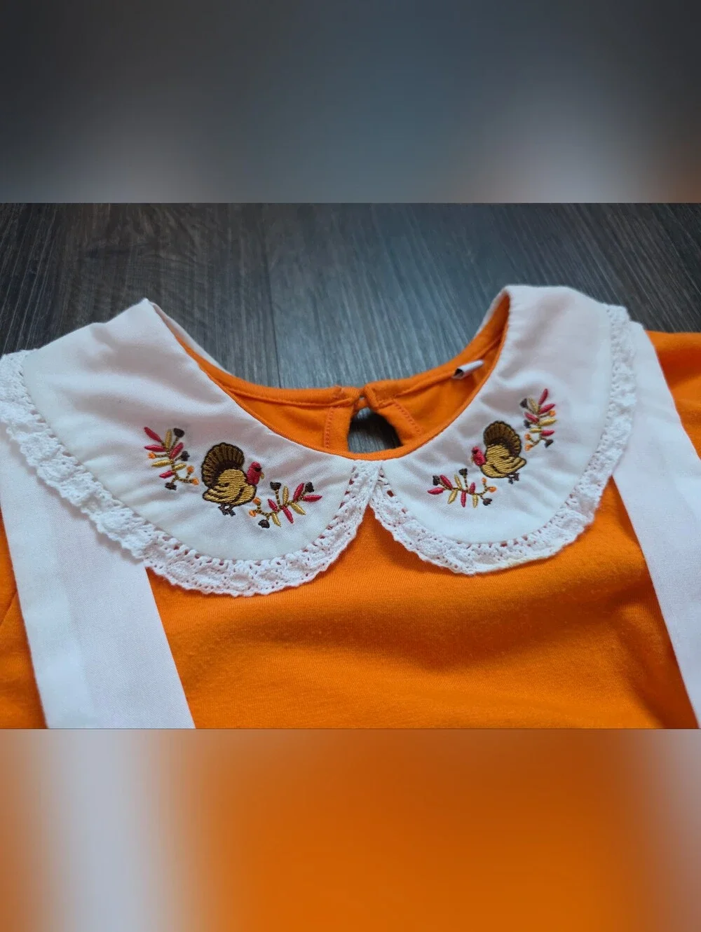 Fall Thanksgiving turkey pumpkin skirtall 2-pc outfit